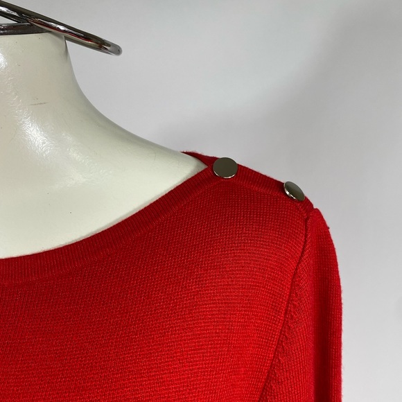Ann Taylor Red Long-sleeve Top Size Women’s Medium - Picture 5 of 8